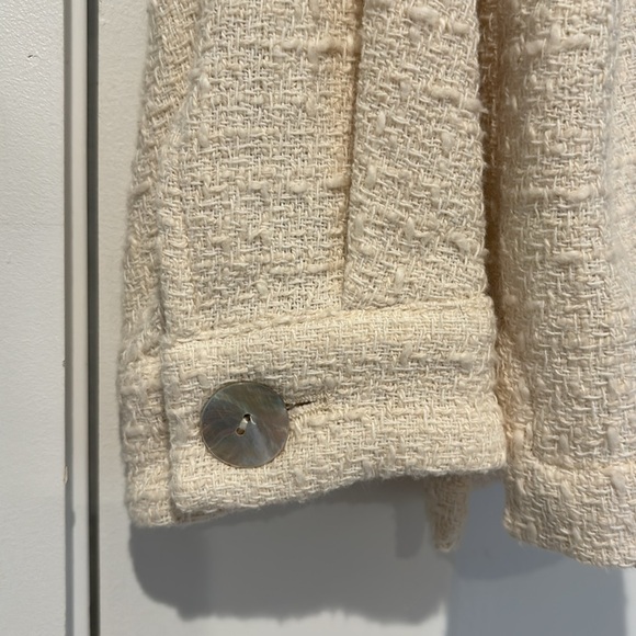 Zara Pearl Button Textured Jacket - Picture 6 of 9
